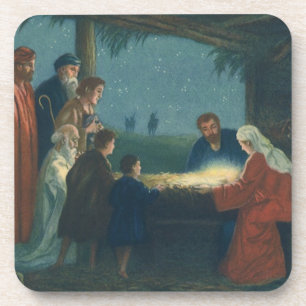 Vintage Religion, Anbetung der Hirten Getränkeuntersetzer