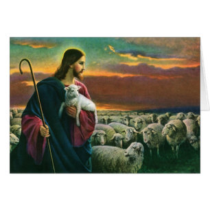 Vintage Religion, Christus guter Hirte mit Flock