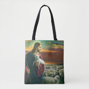 Vintage Religion, Christus guter Hirte mit Herde Tasche