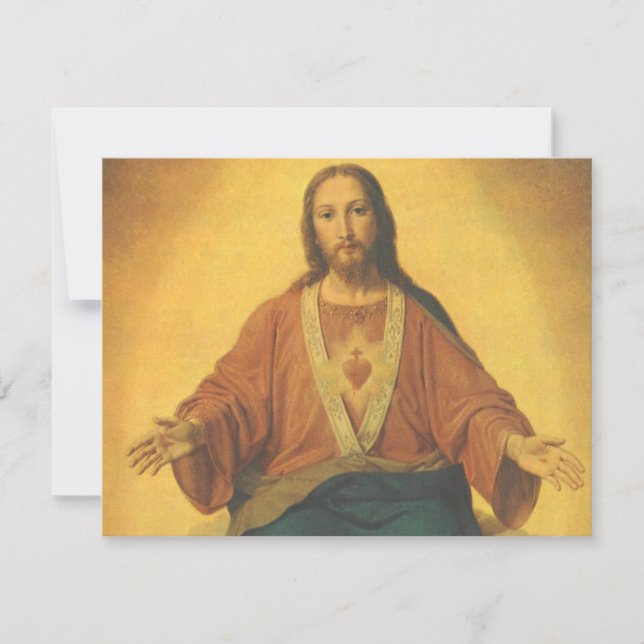 Vintage Religion, heiliges Herz Jesu Christi (Vorderseite)