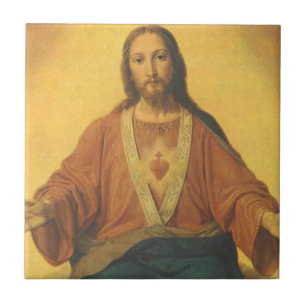 Vintage Religion, Heiligstes Herz Jesu Christi Fliese