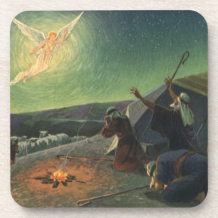 Vintage Religion, Verkündigung an die Hirten Getränkeuntersetzer
