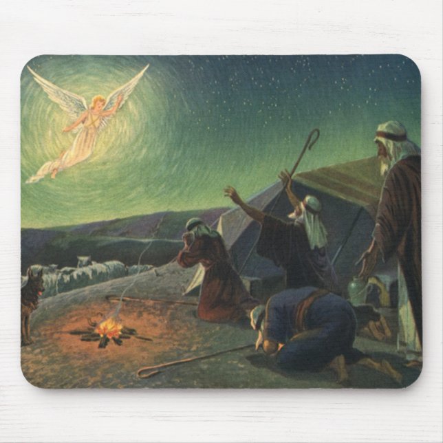 Vintage Religion, Verkündigung der Hirten Mousepad (Vorne)