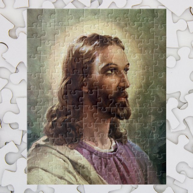 Vintage Religiöse, Jesus Christus Portrait mit Hal (Von Creator hochgeladen)