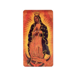 Vintage religiöse Jungfrau Mary Our Lady of Guadal Adressaufkleber