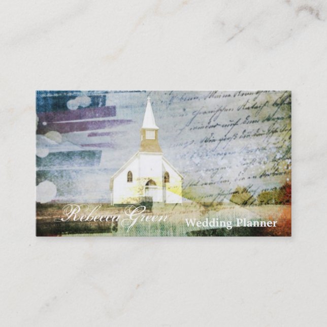 Vintage religiöse Landkapelle Visitenkarte (Vorderseite)
