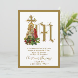 Vintage religiöse Weihnachten Jungfrau Maria Jesus