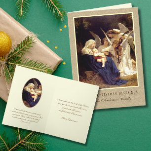 Vintage religiöse Weihnachten Jungfrau Maria Jesus
