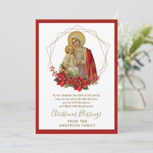 Vintage religiöse Weihnachten Jungfrau Maria Jesus