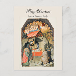 Vintage religiöse Weihnachtsgeburt Christi Feiertagspostkarte