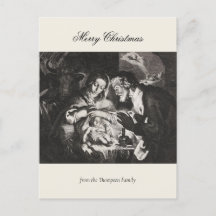 Vintage religiöse Weihnachtskrippe Christlich