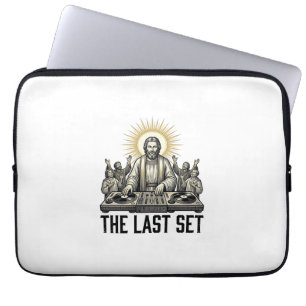 Vintage religiöser DJ The Last Set-Shirt-Design_1 Laptopschutzhülle