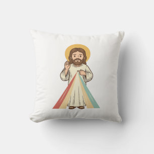 Vintage religiöser Segen Vektor-Shirt-Design_1 Kissen
