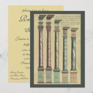 Vintage Renaissancearchitektur; Party für das Ruhe Einladung
