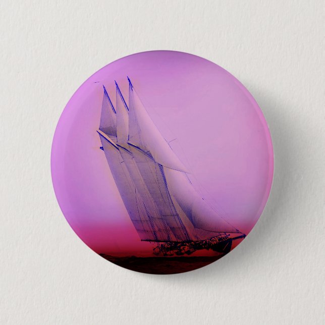 Vintage-Rennjacht-Taste Button (Vorderseite)