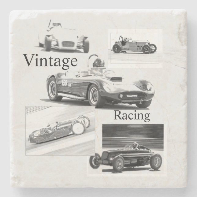 Vintage-Rennsport Steinuntersetzer (Vorderseite)