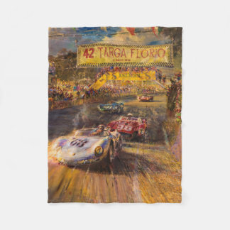 Vintage Rennwagen Fleecedecke