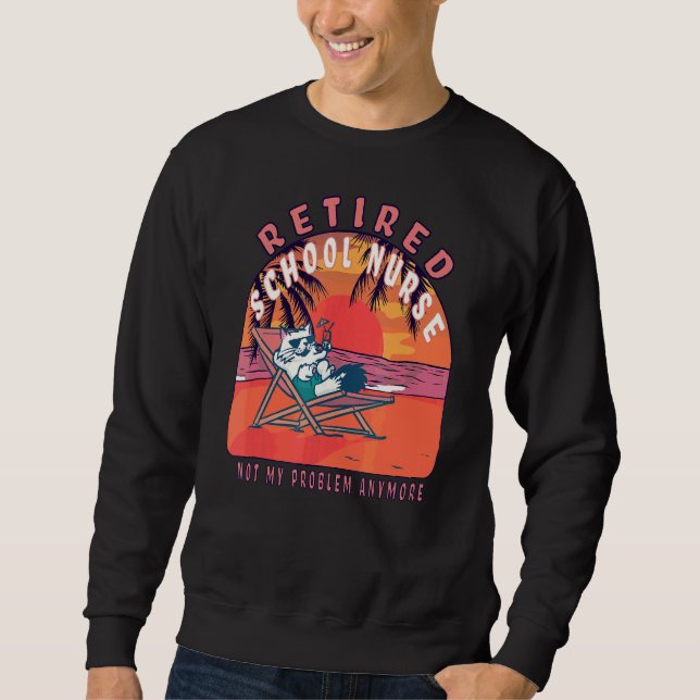 Vintage Rentenversicherung für Schulkinder Sweatshirt (Vorderseite)