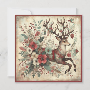 Vintage-Rentier Frohe Weihnachten