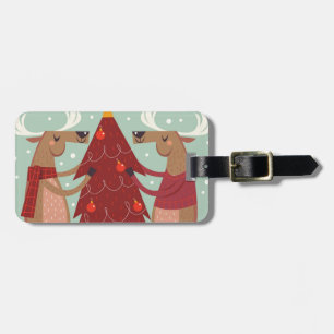 Vintage Rentierweihnachtszeit Gepäckanhänger