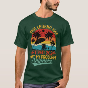 Vintage Rentner 2024 nicht mein Problem Ruhestand T-Shirt