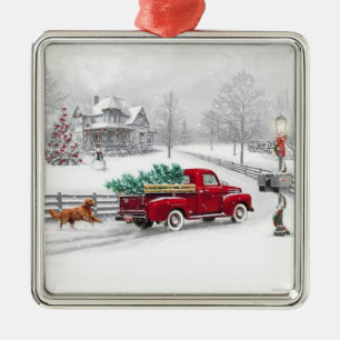 Vintage reprenez sur un ornement de Noël