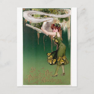 Vintage Reproduktion am St. Patrick's Day Postcard Postkarte
