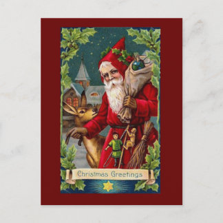 Vintage Reproduktion Weihnachtskunst Feiertagspostkarte