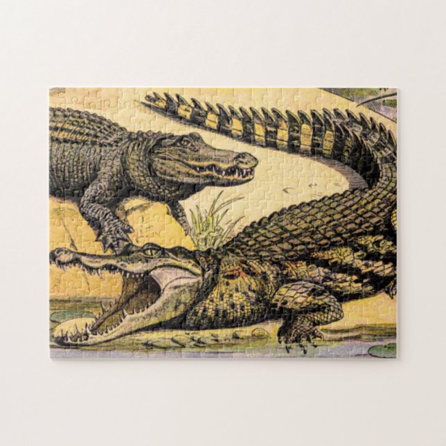 Vintage Reptilien-Illustration von Adolphe Millot (Horizontal)
