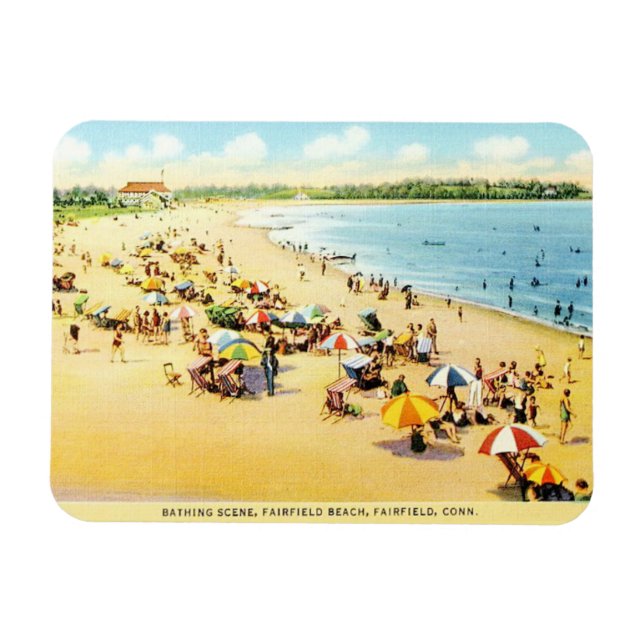 Vintage Restauration Connecticut Beach Magnet (Horizontal)