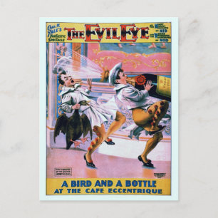 Vintage restaurierte lustige The Evil Eye-Theater Postkarte