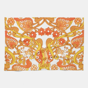 Vintage Retro 1960er Jahre Tangerine Handtuch