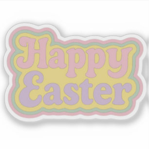 Vintage/Retro 1970er Ostern  Aufkleber