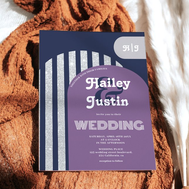 Vintage Retro-70er-Foto-Hochzeit Einladung (Von Creator hochgeladen)