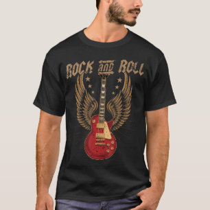 Vintage Retro 80er Rock And Roll Gitarre Rockmusik T-Shirt