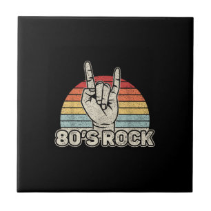 Vintage Retro 80er Rockband Fliese