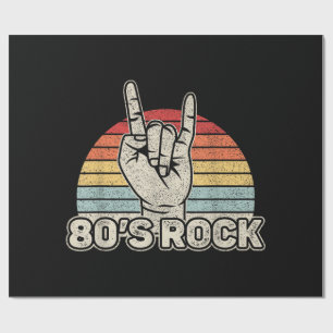 Vintage Retro 80er Rockband Geschenkpapier