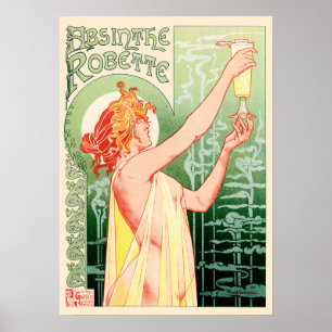 Vintage Retro Absinthe Robette Plakat