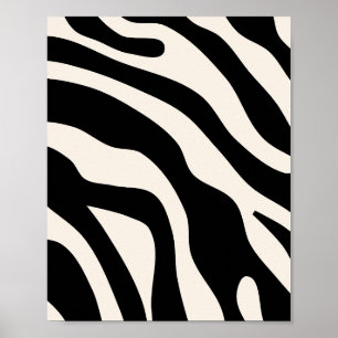 Vintage Retro Abstrakt Schwarz Poster