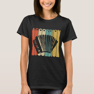 Vintage Retro-Accordion-Silhouette T-Shirt