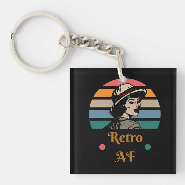 Vintage "Retro AF" Funky Rainbow (Devant)