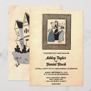 Vintage Retro Alte stilvolle Moderne Rustikale Hoc Einladung