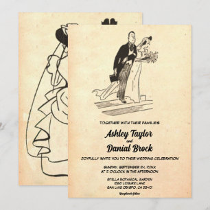 Vintage Retro Alte stilvolle Rustikale Moderne Hoc Einladung