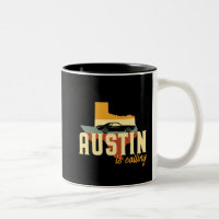 Vintage Retro Austin Texas TX USA Stadtplan