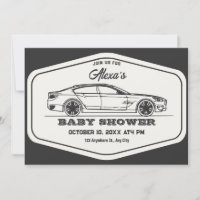 Vintage Retro Auto Baby Shower