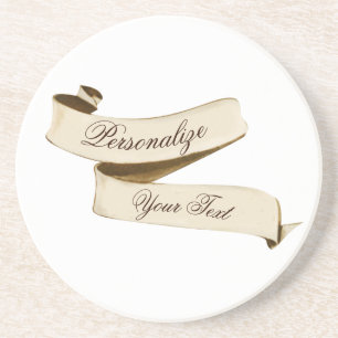 Vintage Retro Banner Alte Schule Getränkeuntersetzer