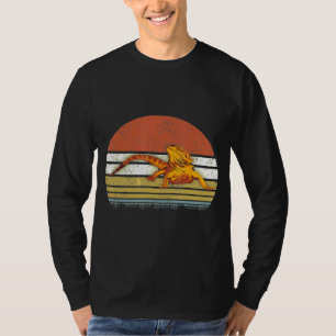 Vintage Retro Bartagame Sonnenuntergang T-Shirt
