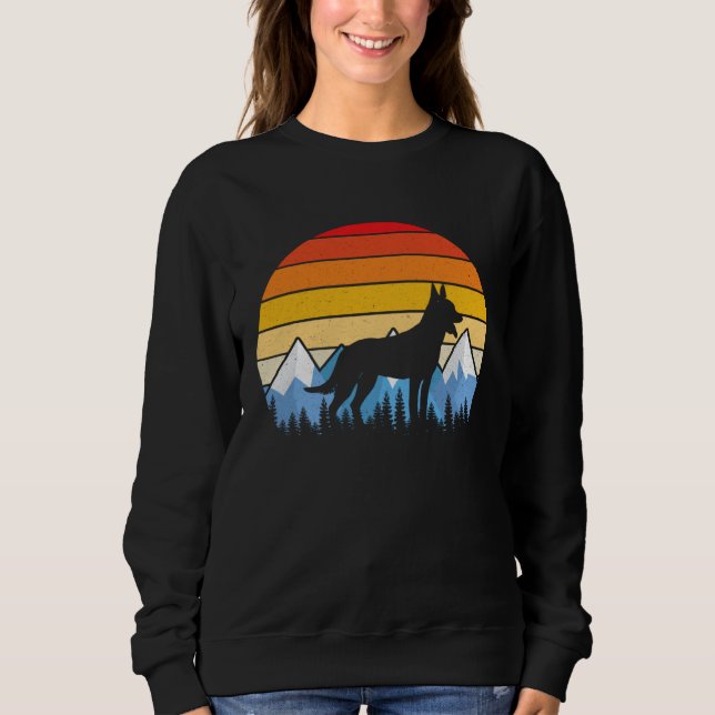 Vintage Retro Belgian Malinois Belgian Malinois Sweatshirt (Vorderseite)