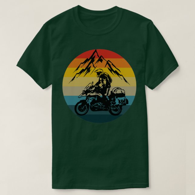 Vintage Retro-Berge Abenteuer auf Hochtouren T-Shirt (Design vorne)