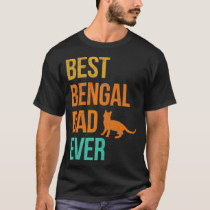 Vintage Retro Bester Bengal-Katzenvater Aller Zeit T-Shirt